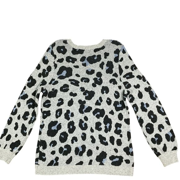 NWOT LOFT Jacquard Leopard Print Sweater, Women's XL, Viscose/Nylon/Wool - Picture 3 of 6